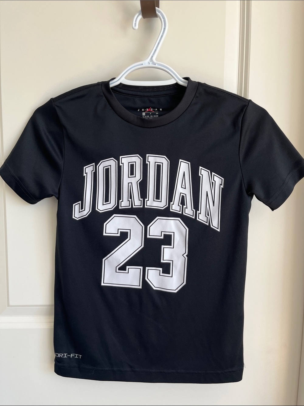 Jordan Black Tee with White 'JORDAN 23' Graphic